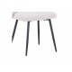 Καρέκλα "KARG" από ύφασμα/μέταλλο σε λευκό/μαύρο χρώμα 57x62x80