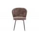 Καρέκλα "KARG" από ύφασμα/μέταλλο σε χρώμα καφέ/μαύρο 57x62x80
