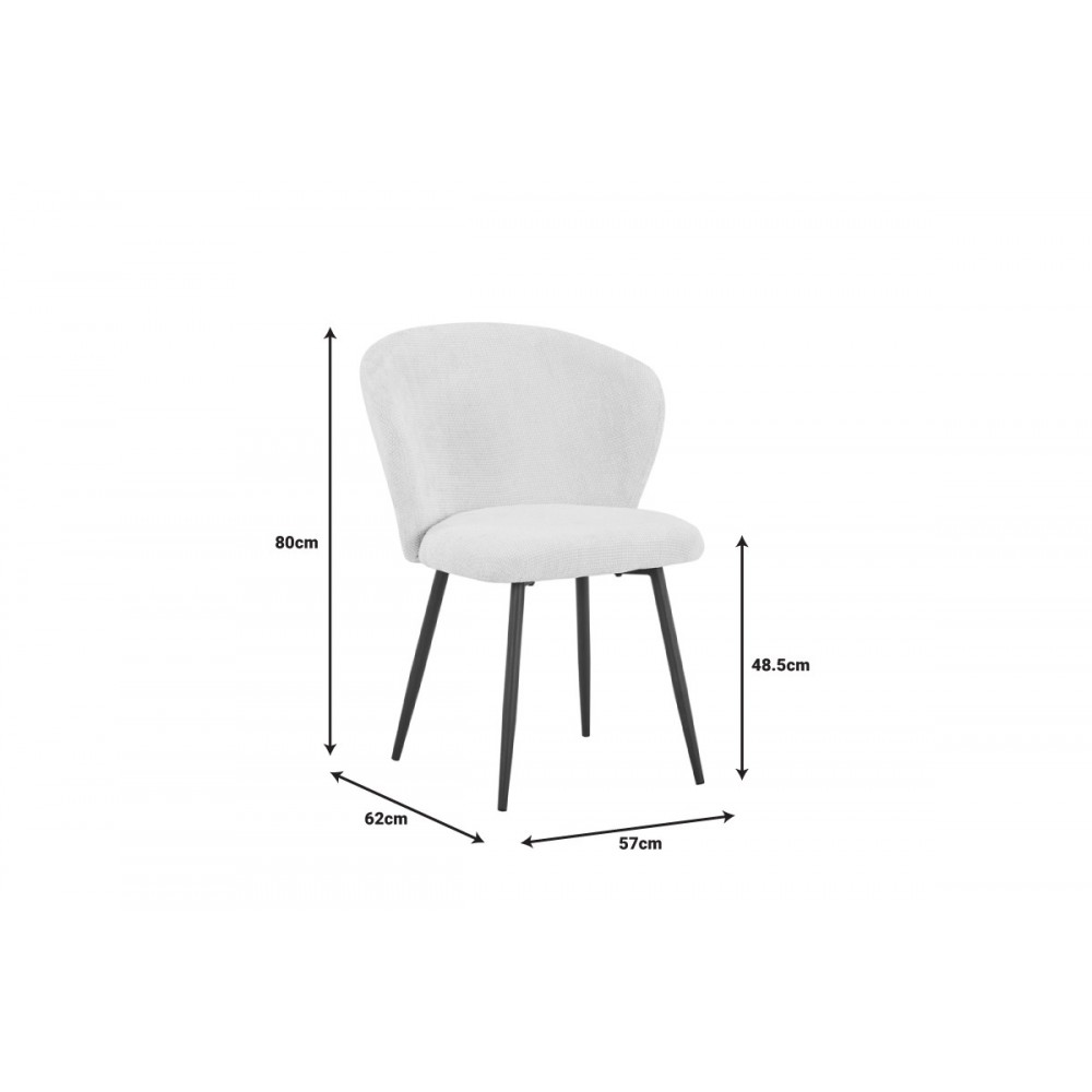 Καρέκλα "KARG" από ύφασμα/μέταλλο σε χρώμα καφέ/μαύρο 57x62x80