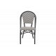 Καρέκλα "UAMRIN" από αλουμίνιο/textilene σε ασπρόμαυρο χρώμα 46x57x85