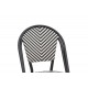 Καρέκλα "UAMRIN" από αλουμίνιο/textilene σε ασπρόμαυρο χρώμα 46x57x85