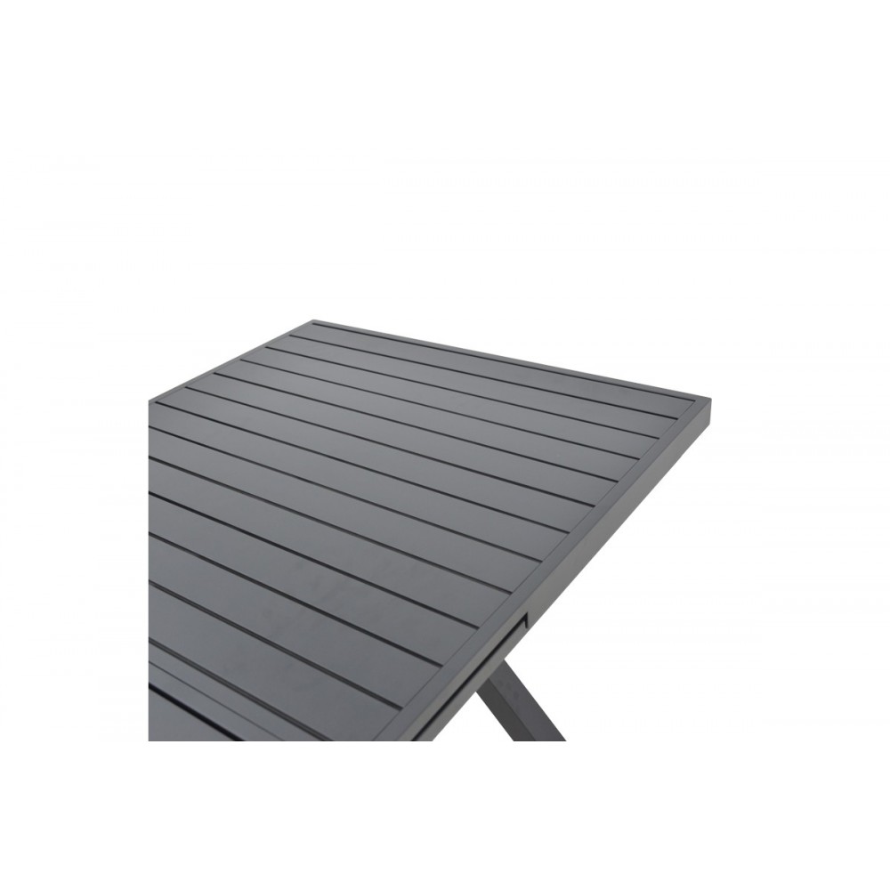 Τραπέζι επεκτεινόμενο "DAGYN" από αλουμίνιο σε ανθρακί χρώμα 180/240x90x76