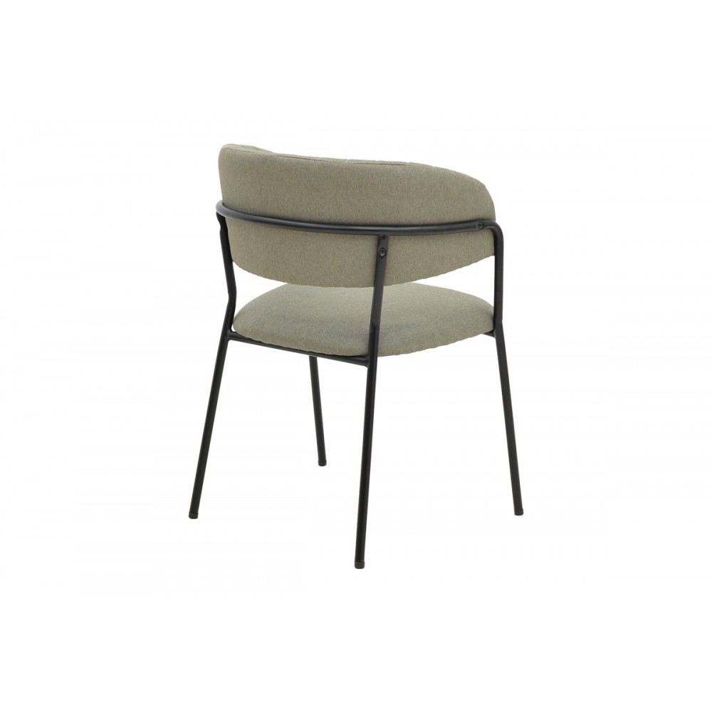 Καρέκλα "MOREL" από ύφασμα/μέταλλο σε γκρι/μαύρο χρώμα 55x55x76