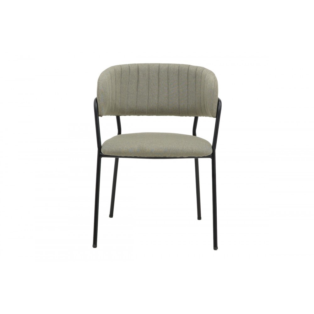 Καρέκλα "MOREL" από ύφασμα/μέταλλο σε γκρι/μαύρο χρώμα 55x55x76