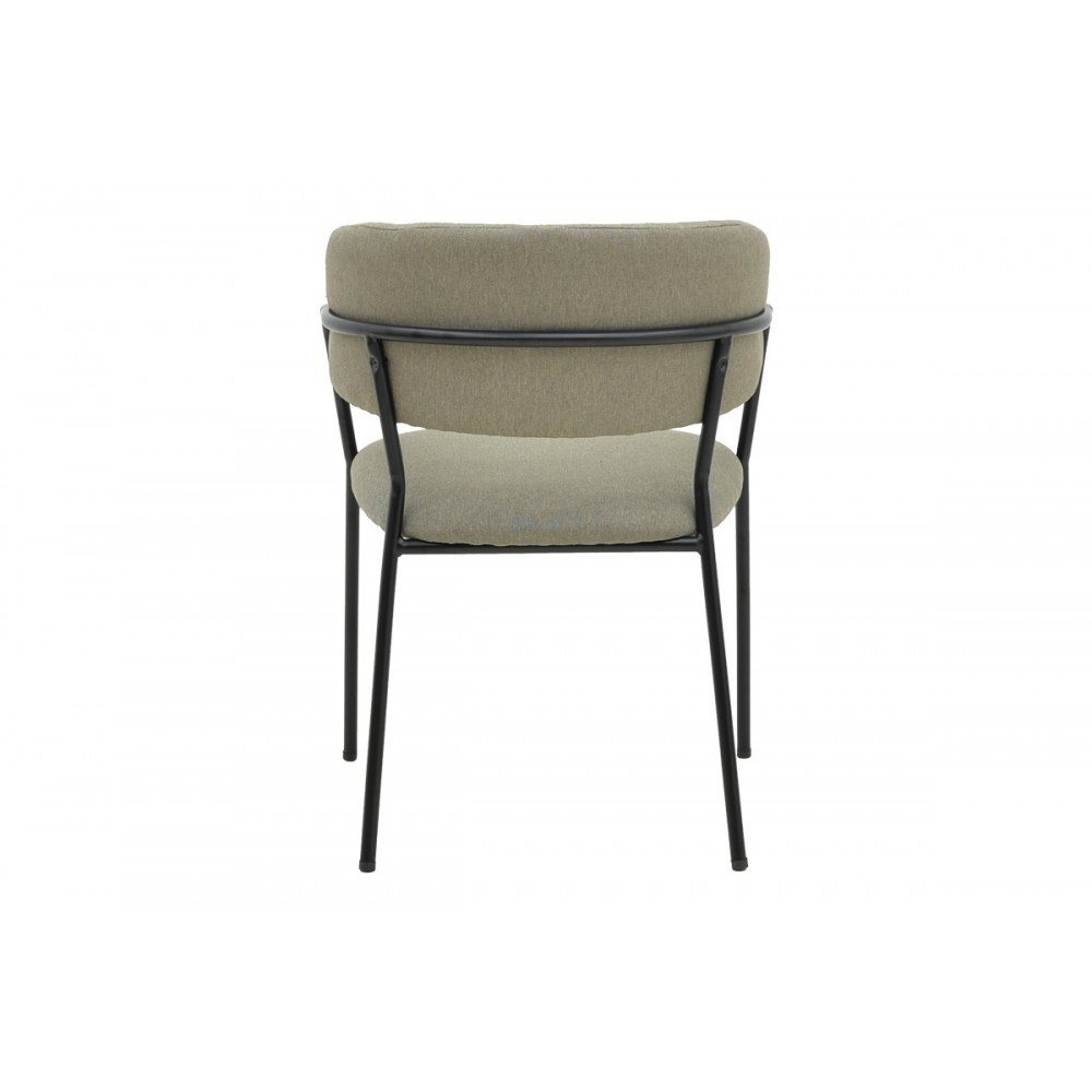 Καρέκλα "MOREL" από ύφασμα/μέταλλο σε γκρι/μαύρο χρώμα 55x55x76