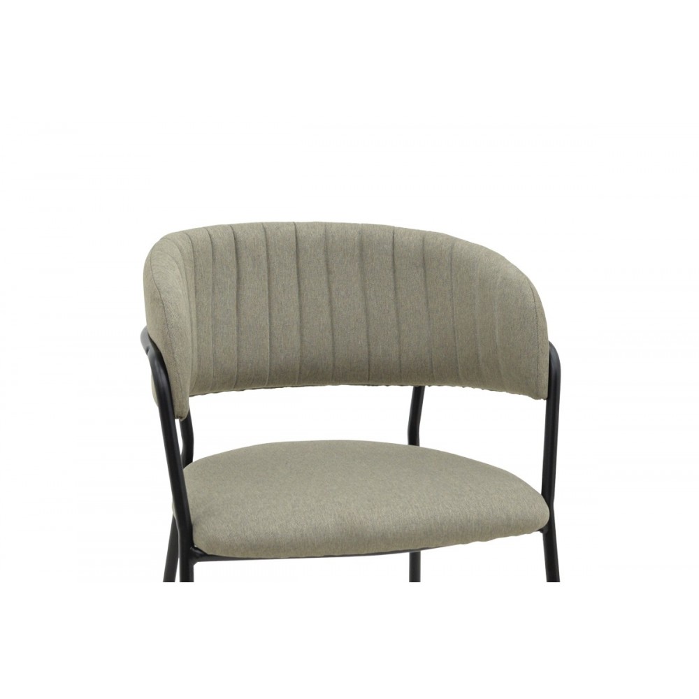 Καρέκλα "MOREL" από ύφασμα/μέταλλο σε γκρι/μαύρο χρώμα 55x55x76