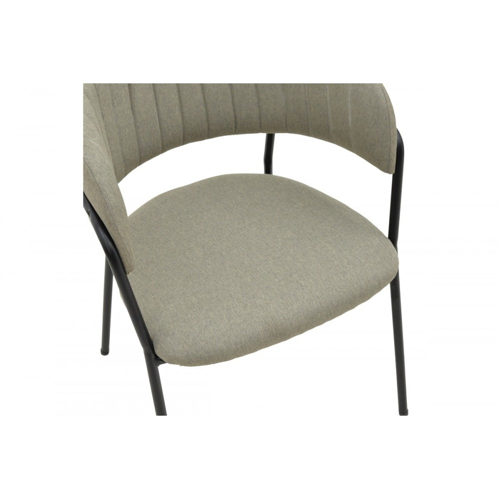 Καρέκλα "MOREL" από ύφασμα/μέταλλο σε γκρι/μαύρο χρώμα 55x55x76