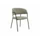 Καρέκλα "MOREL" από ύφασμα/μέταλλο σε γκρι/μαύρο χρώμα 55x55x76