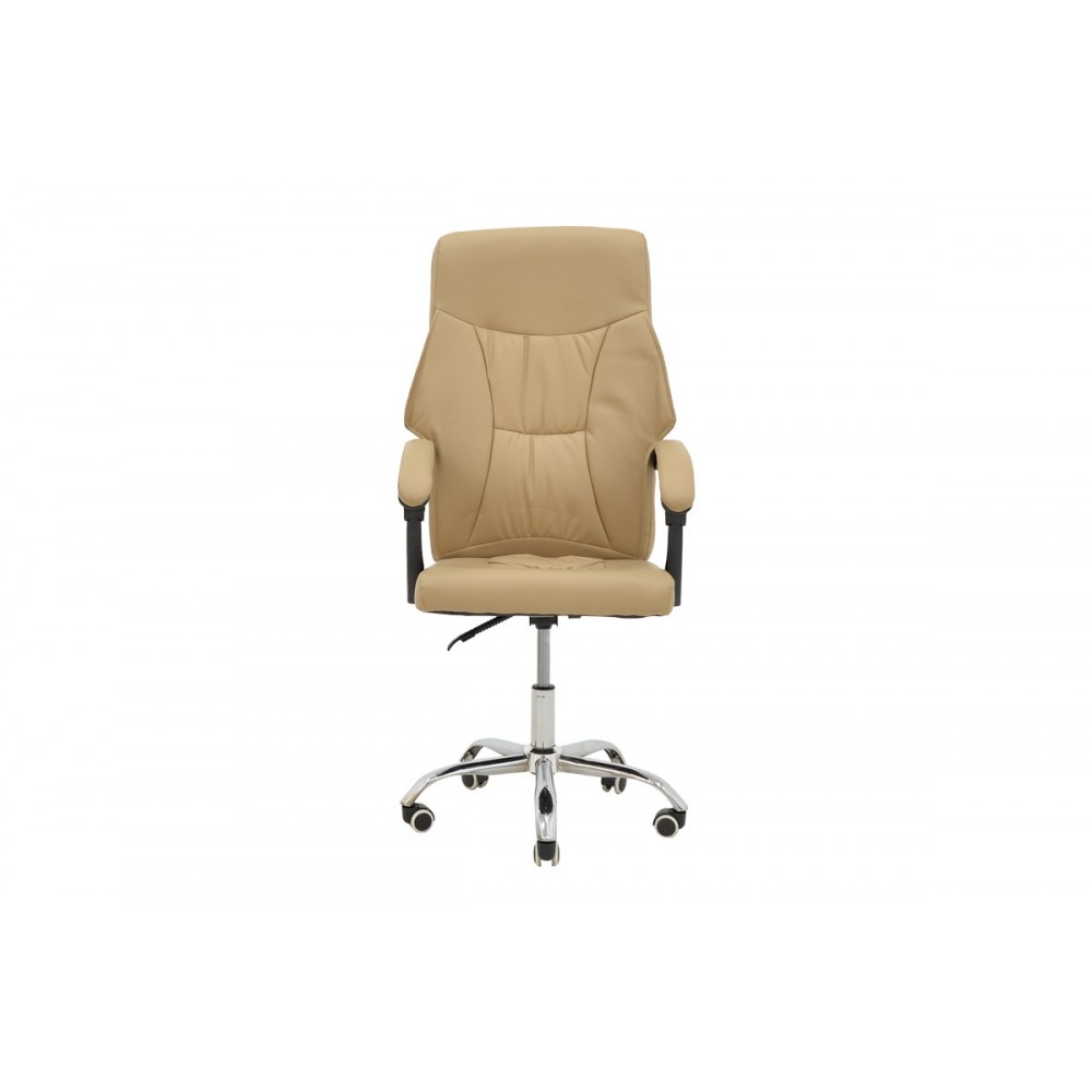 Καρέκλα γραφείου "GLORIN" από pu σε μπεζ χρώμα 60x68x128