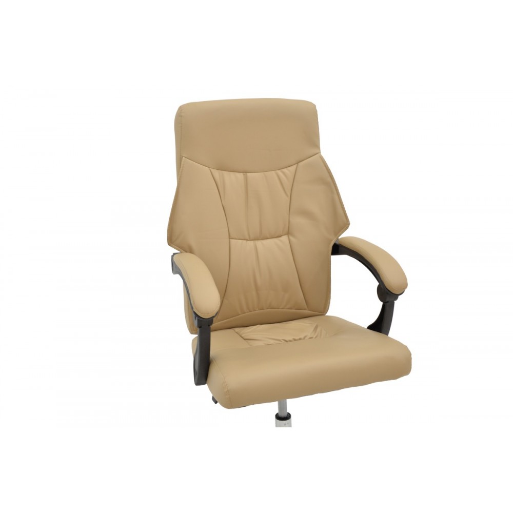 Καρέκλα γραφείου "GLORIN" από pu σε μπεζ χρώμα 60x68x128