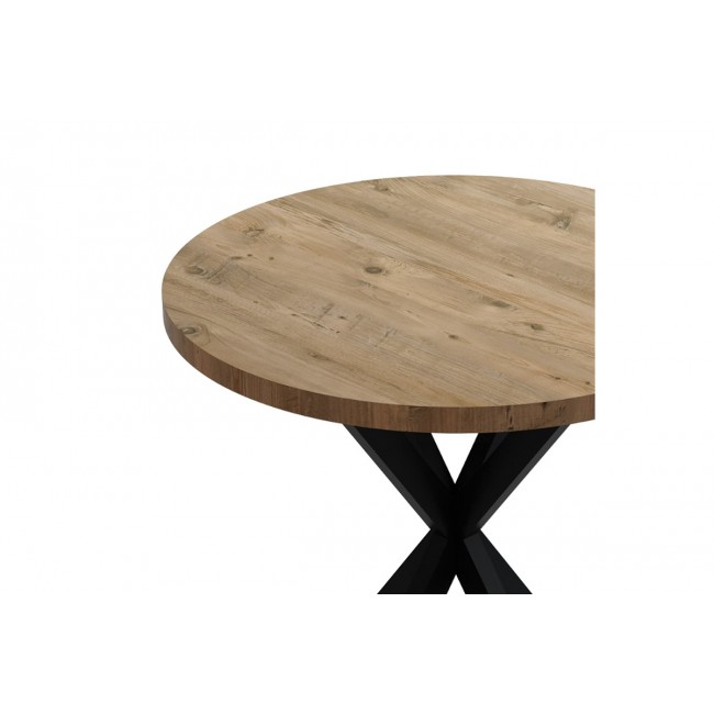 Τραπέζι "KALIPSO" σε φυσικό/μαύρο χρώμα Φ70x75