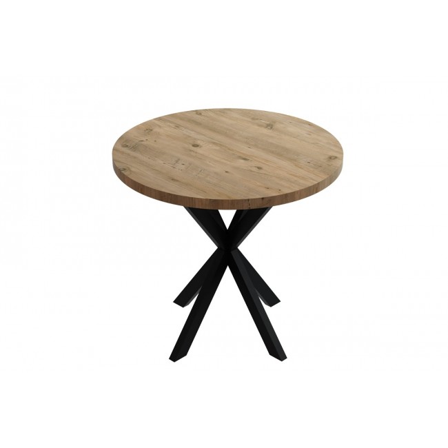 Τραπέζι "KALIPSO" σε φυσικό/μαύρο χρώμα Φ70x75