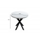 Τραπέζι "KALIPSO" σε λευκό/μαύρο χρώμα Φ70x75