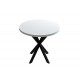 Τραπέζι "KALIPSO" σε λευκό/μαύρο χρώμα Φ70x75