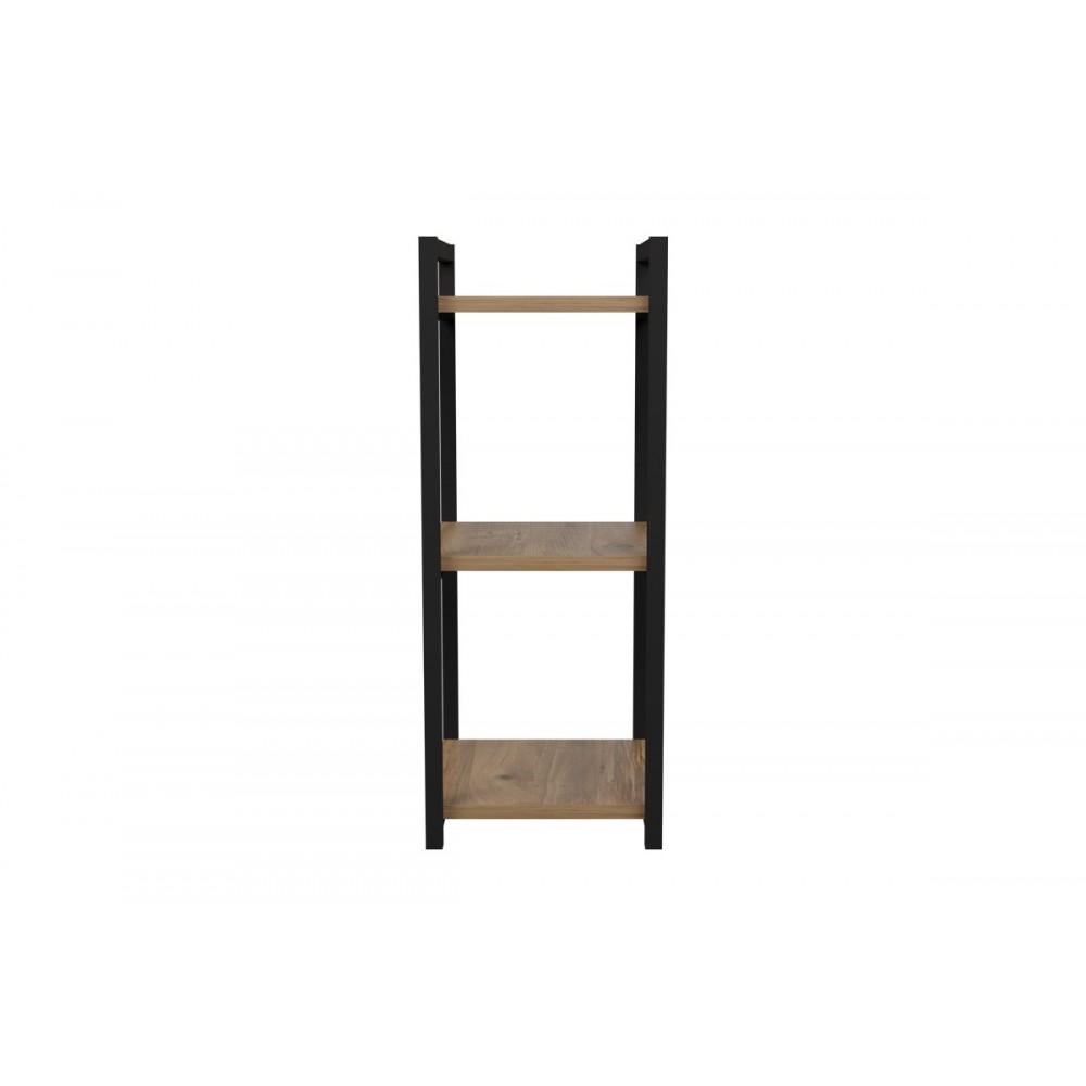 Επιδαπέδια ραφιέρα "HARVEY" από μέταλλο σε φυσικό/μαύρο χρώμα 33x28x70