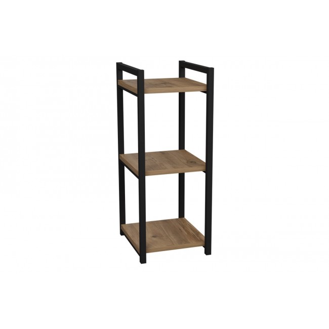 Επιδαπέδια ραφιέρα "HARVEY" από μέταλλο σε φυσικό/μαύρο χρώμα 33x28x70