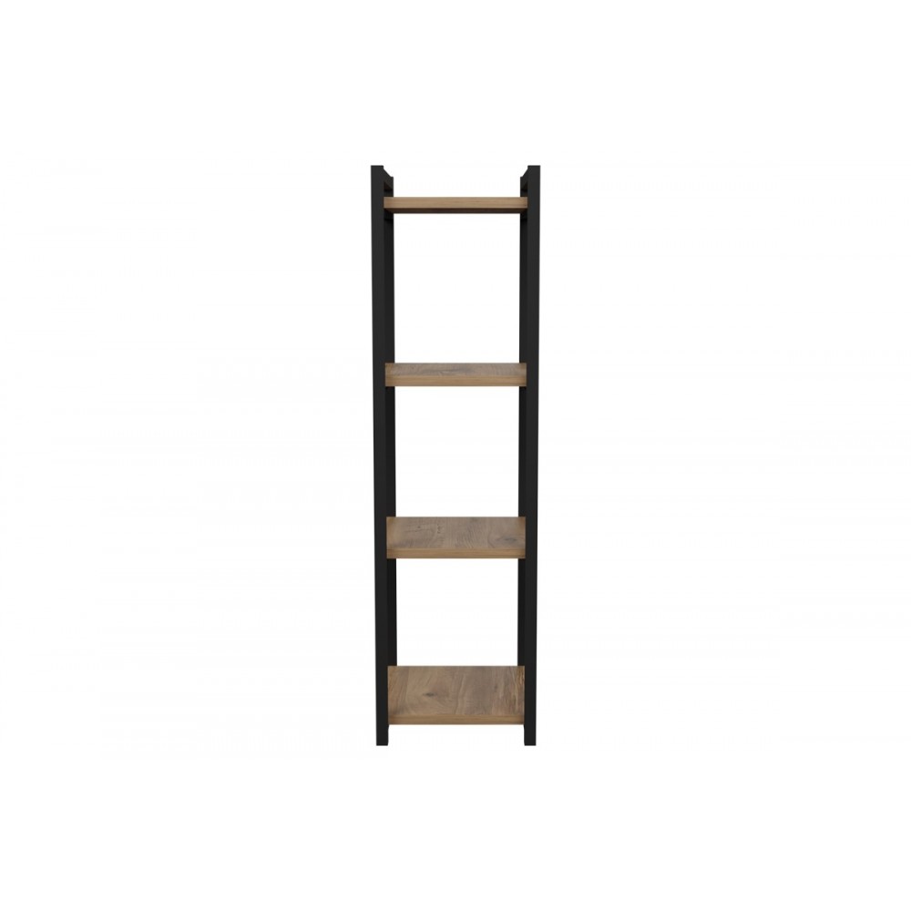 Επιδαπέδια ραφιέρα "HARVEY" από μέταλλο σε φυσικό/μαύρο χρώμα 33x28x100