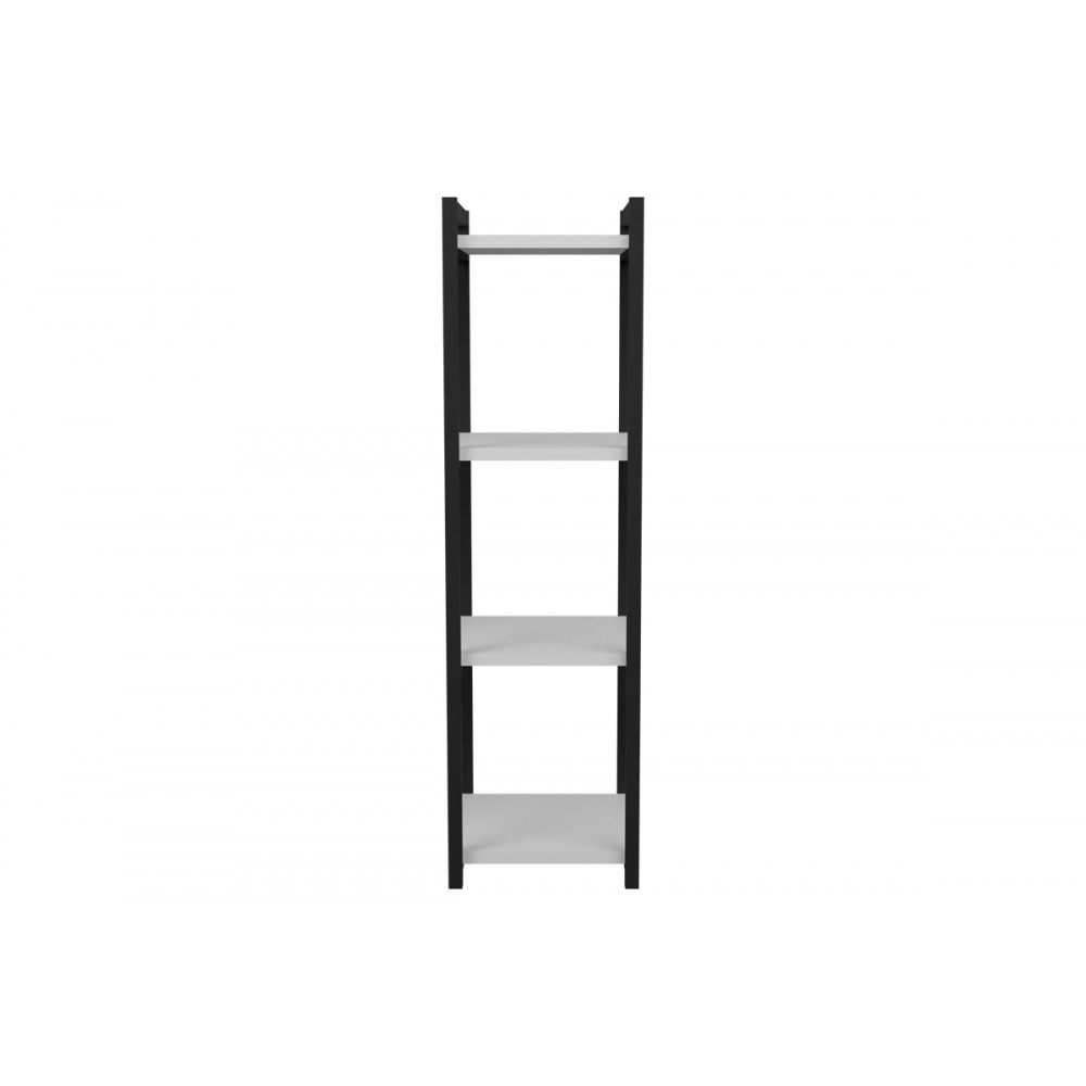 Επιδαπέδια ραφιέρα "HARVEY" από μέταλλο σε λευκό/μαύρο χρώμα 33x28x100