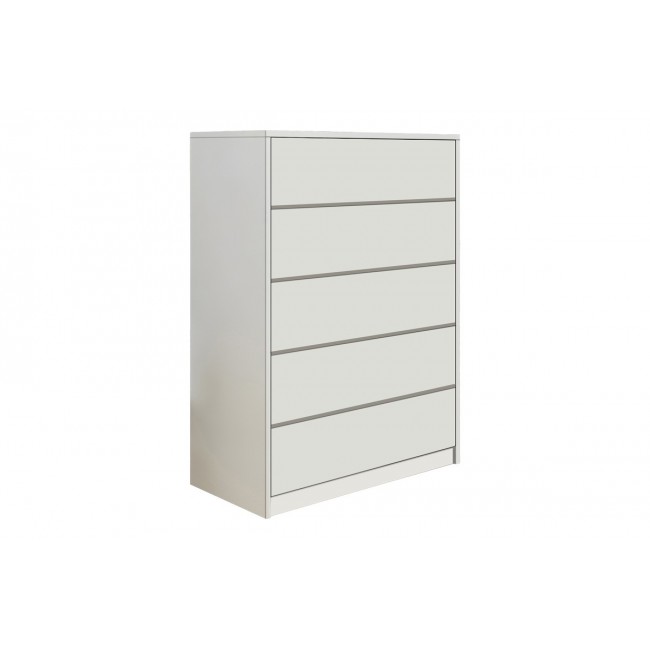 Συρταριέρα "KUANGER" από mdf σε λευκό χρώμα 80x40x109