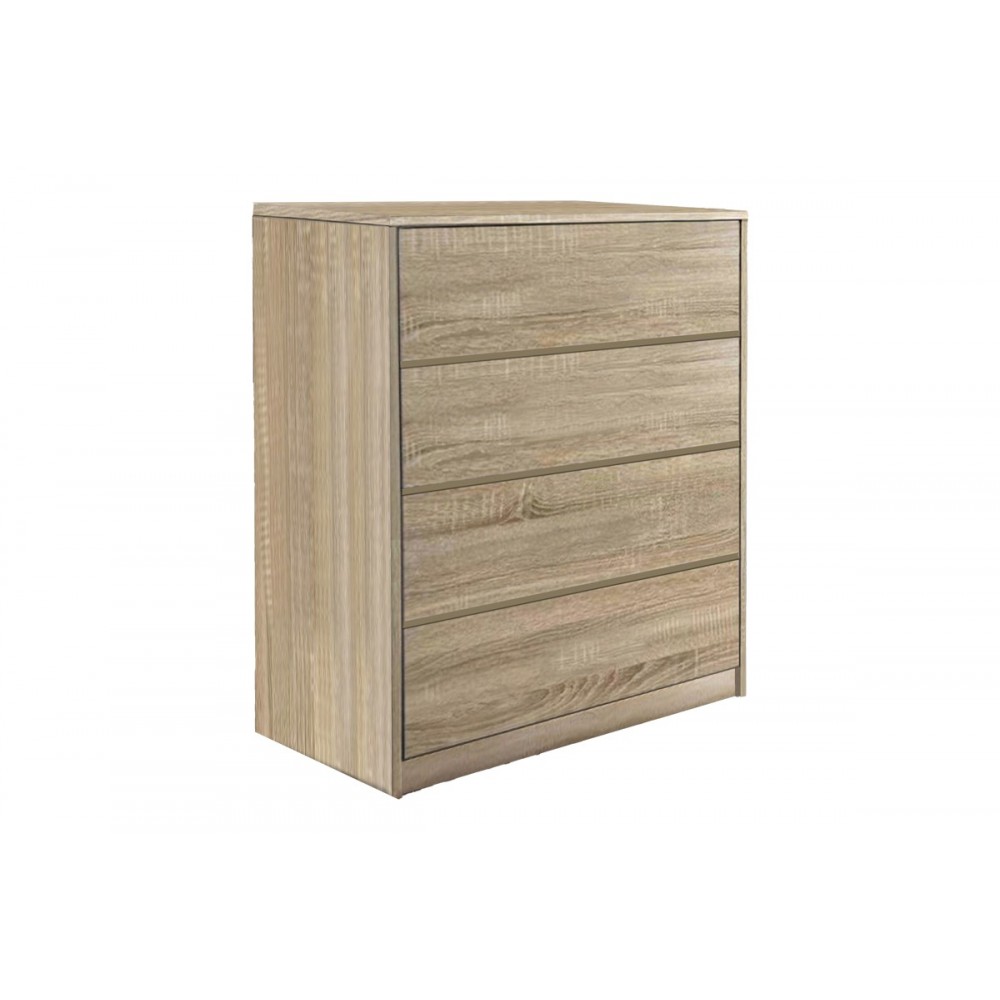 Συρταριέρα "KUANGER" από mdf σε φυσικό χρώμα 80x40x80