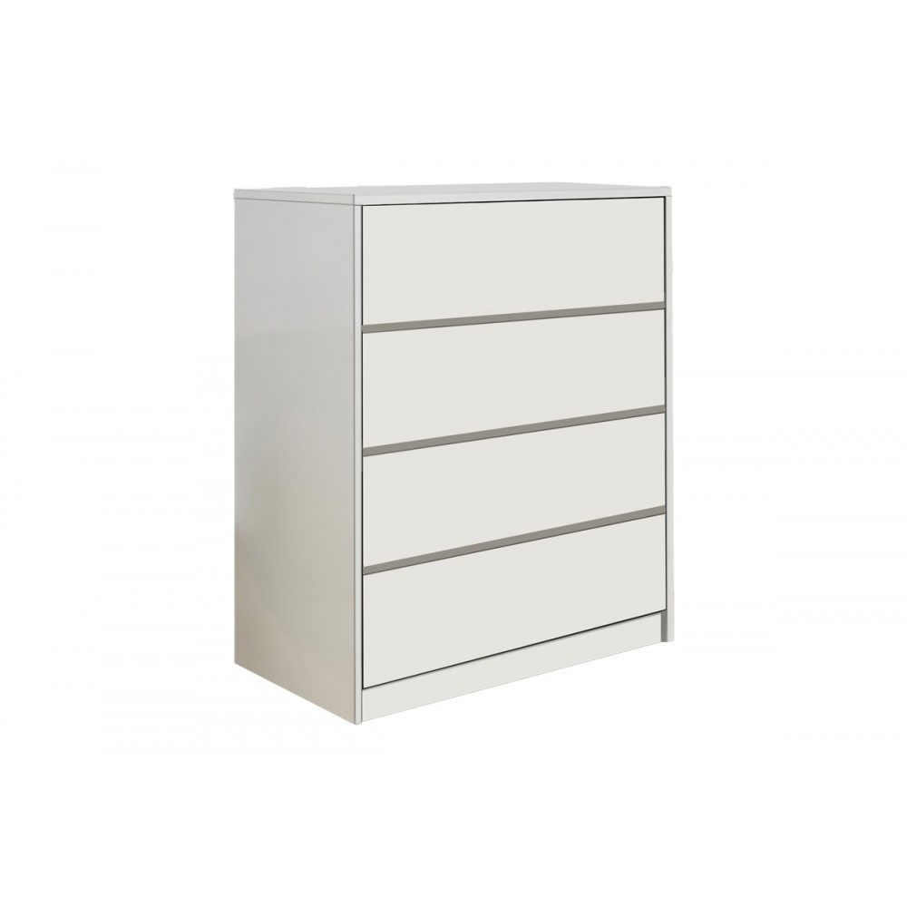 Συρταριέρα "KUANGER" από mdf σε λευκό χρώμα 80x40x80