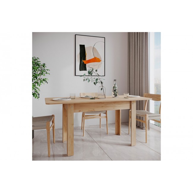Τραπέζι "QUIIN" επεκτεινόμενο σε oak χρώμα 120/174x70x73.5