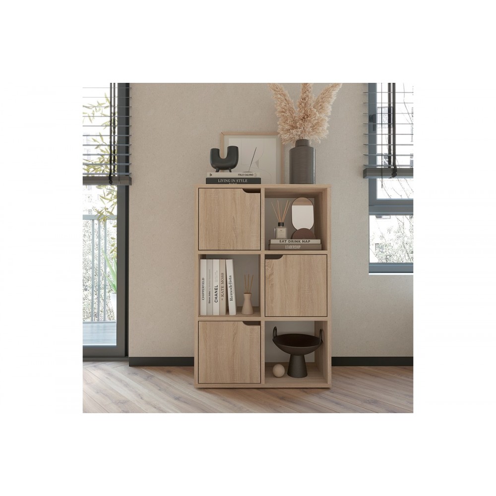Βιβλιοθήκη "BOOKEL" σε σονόμα χρώμα 59.5x27.5x89