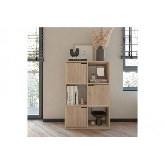 Βιβλιοθήκη "BOOKEL" σε σονόμα χρώμα 59.5x27.5x89