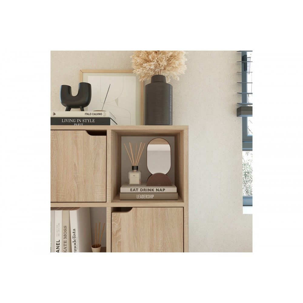 Βιβλιοθήκη "BOOKEL" σε σονόμα χρώμα 59.5x27.5x89