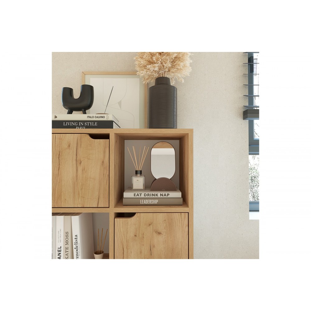 Βιβλιοθήκη "BOOKEL" σε oak χρώμα 59.5x27.5x89