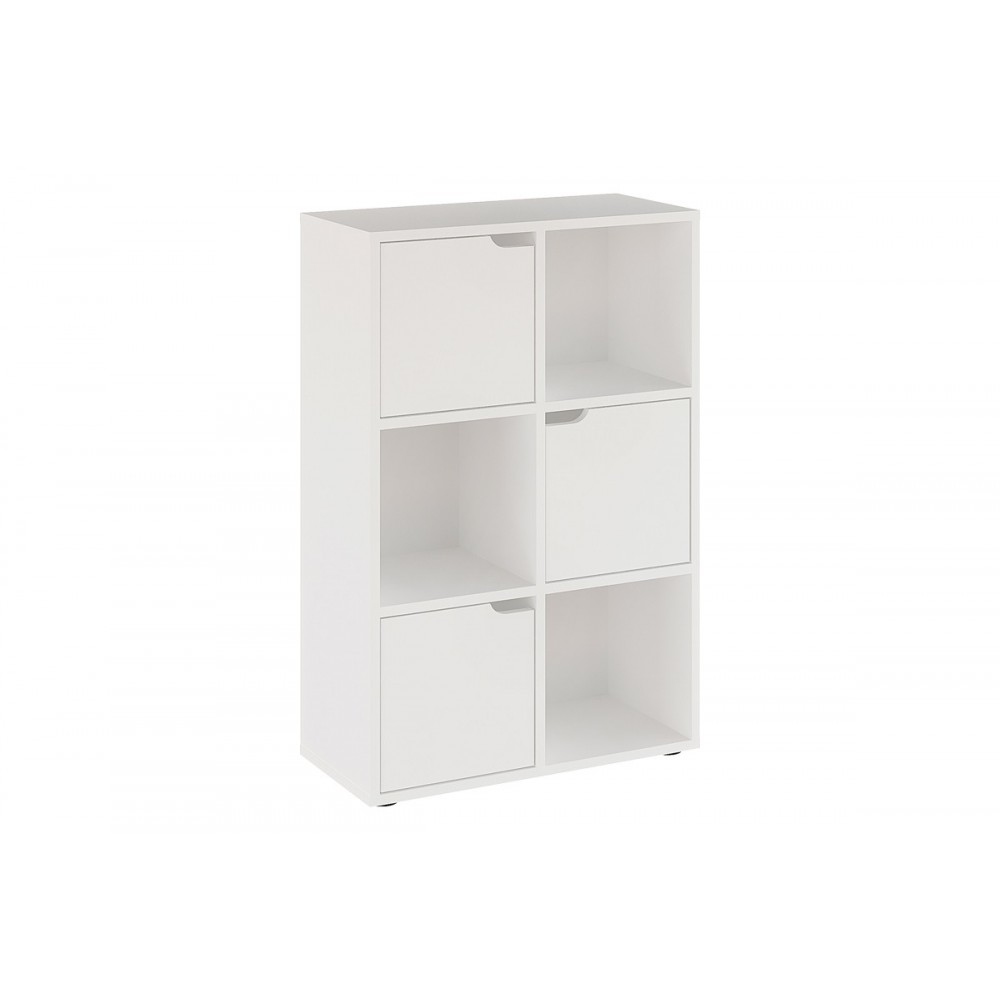 Βιβλιοθήκη "BOOKEL" σε λευκό χρώμα 59.5x27.5x89