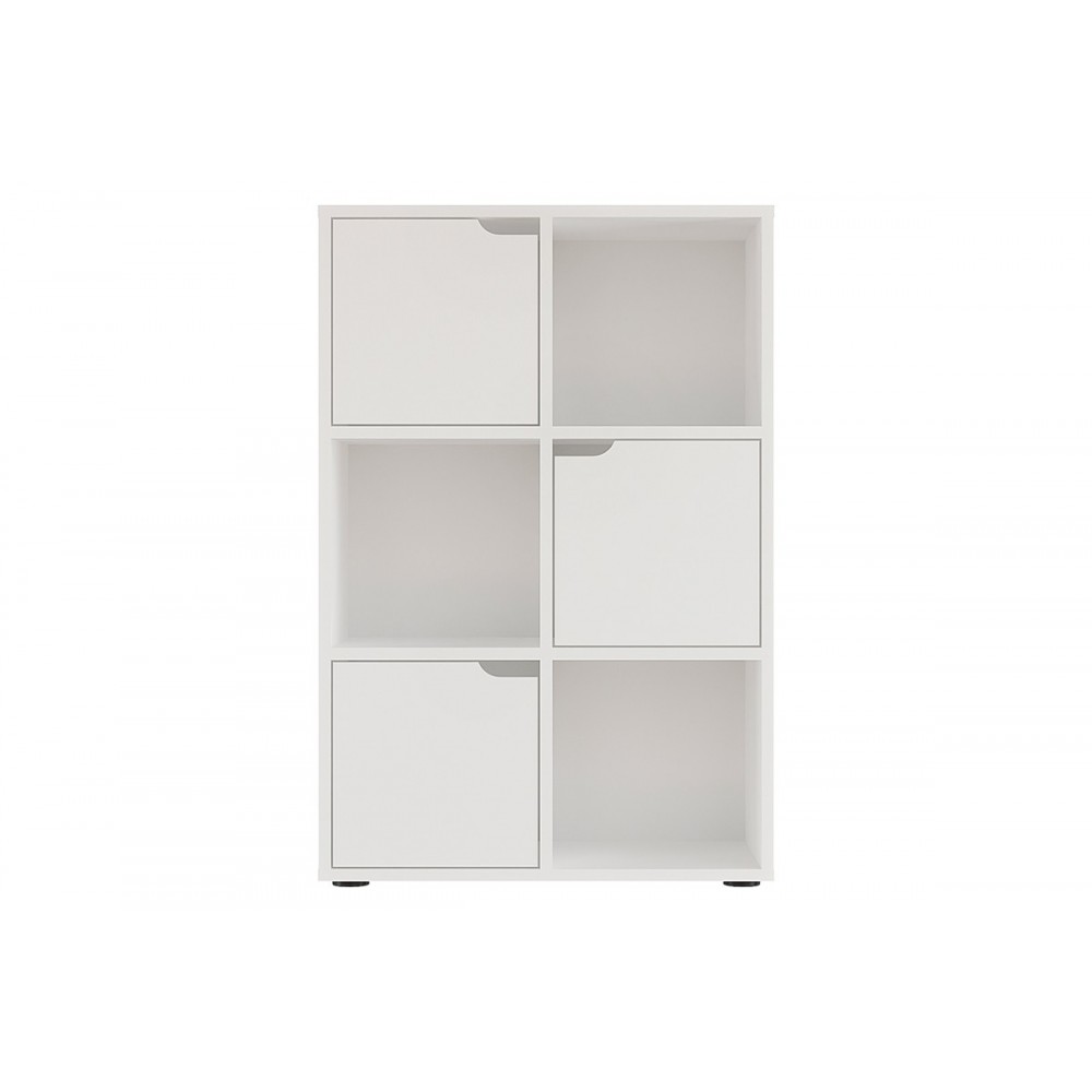 Βιβλιοθήκη "BOOKEL" σε λευκό χρώμα 59.5x27.5x89