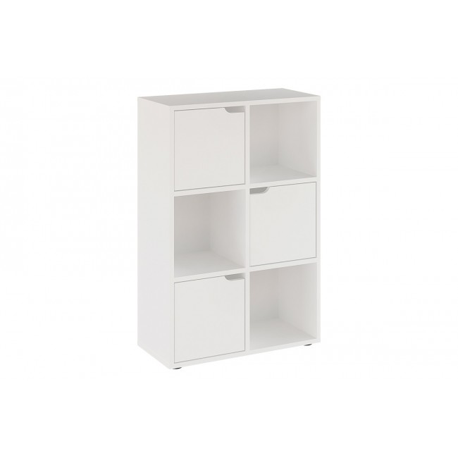 Βιβλιοθήκη "BOOKEL" σε λευκό χρώμα 59.5x27.5x89