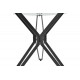 Τραπέζι "DEZOUS" από γυαλί/μέταλλο σε μαύρο χρώμα Φ70x75