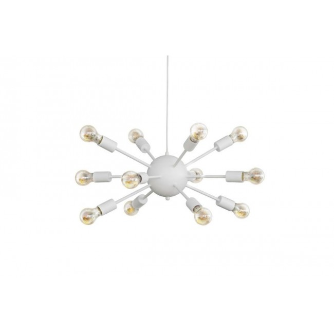 Φωτιστικό πολύφωτο "PONILE" από μέταλλο σε λευκό χρώμα 52x52x100