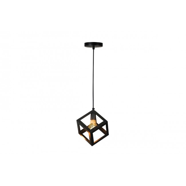 Φωτιστικό οροφής "KIBE" από μέταλλο σε μαύρο χρώμα 22x22x100