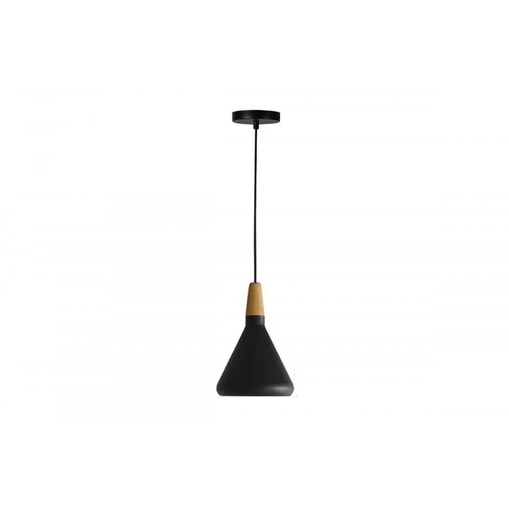 Φωτιστικό μονόφωτο "JEDREN" από μέταλλο σε μαύρο χρώμα Φ18x27