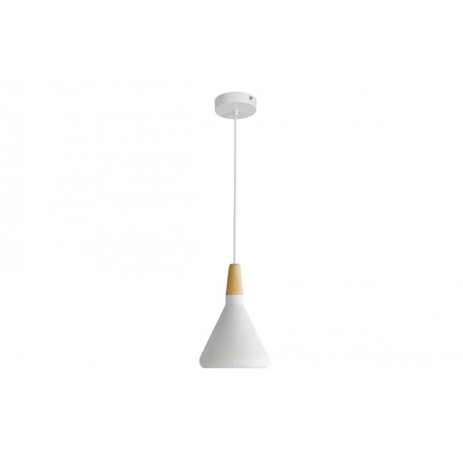 Φωτιστικό μονόφωτο "JEDREN" από μέταλλο σε λευκό χρώμα Φ18x27