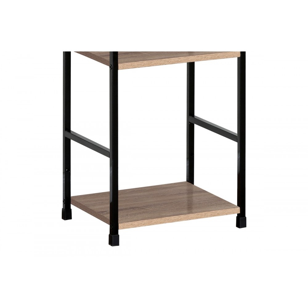 Βιβλιοθήκη-ραφιέρα "ΒΙΤΟΚ" από μέταλλο σε φυσικό/μαύρο χρώμα 29x23.5x80