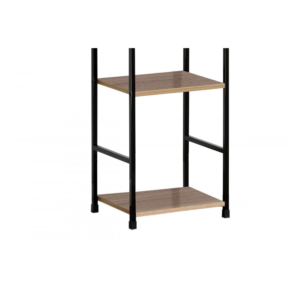 Βιβλιοθήκη "AZUEL" από μέταλλο σε φυσικό/μαύρο χρώμα 29x23.5x144