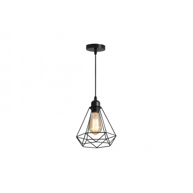 Φωτιστικό οροφής "JABREY" από μέταλλο σε μαύρο χρώμα Φ20.5x25