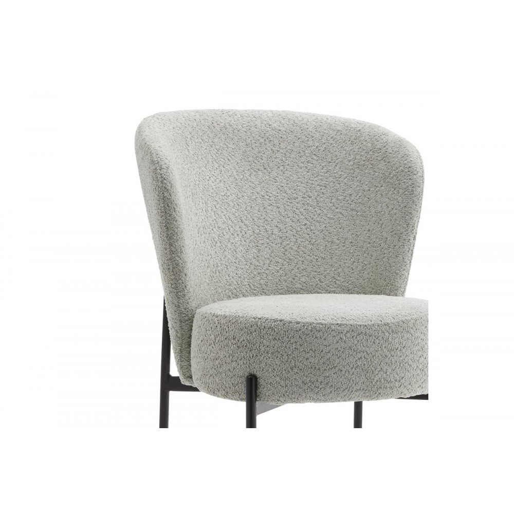 Καρέκλα "HOULIAN" από ύφασμα/μέταλλο σε γκρι/μαύρο χρώμα 44x66x89