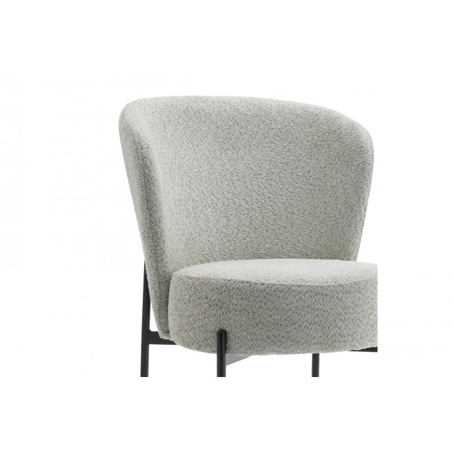 Καρέκλα "HOULIAN" από ύφασμα/μέταλλο σε γκρι/μαύρο χρώμα 44x66x89