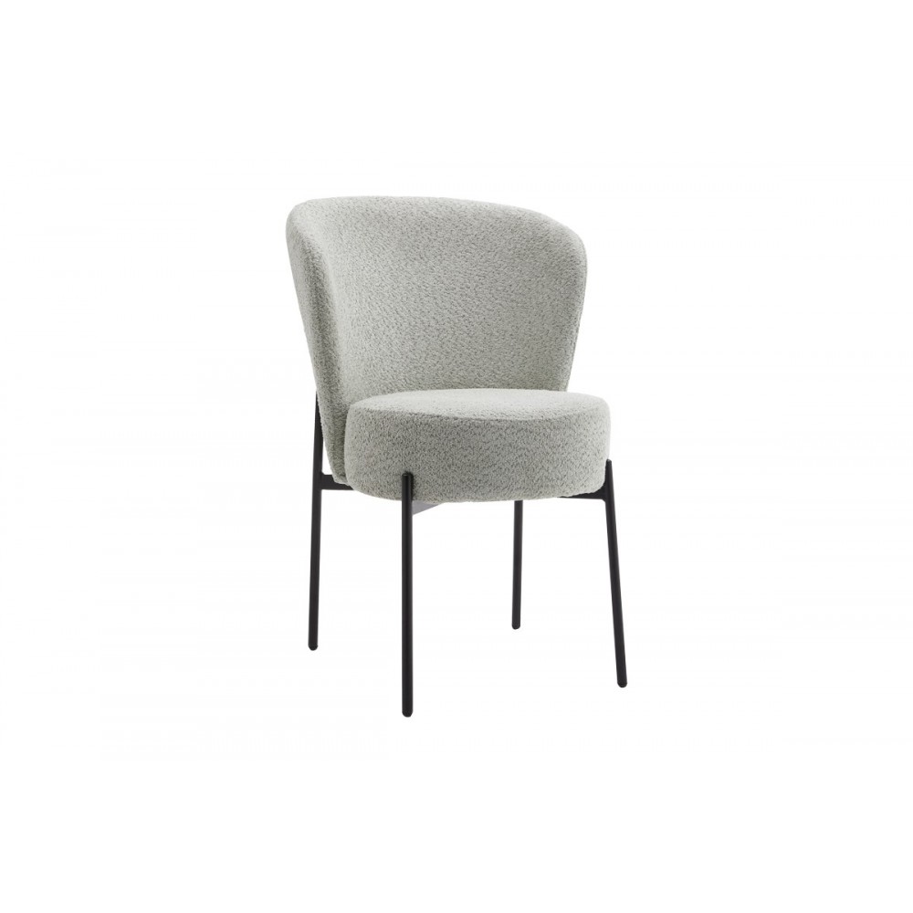 Καρέκλα "HOULIAN" από ύφασμα/μέταλλο σε γκρι/μαύρο χρώμα 44x66x89