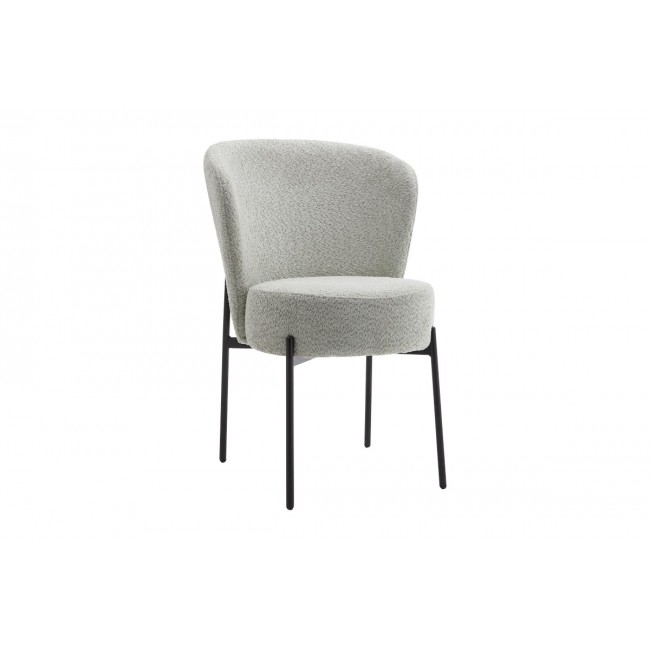 Καρέκλα "HOULIAN" από ύφασμα/μέταλλο σε γκρι/μαύρο χρώμα 44x66x89