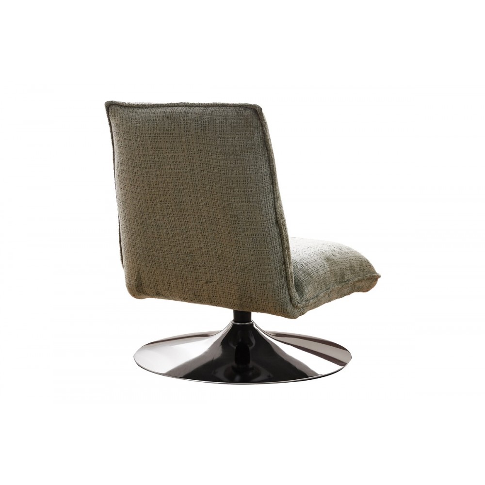 Καρέκλα "REMONA" από ύφασμα/μέταλλο σε πράσινο/χρωμίου χρώμα 63x80x80