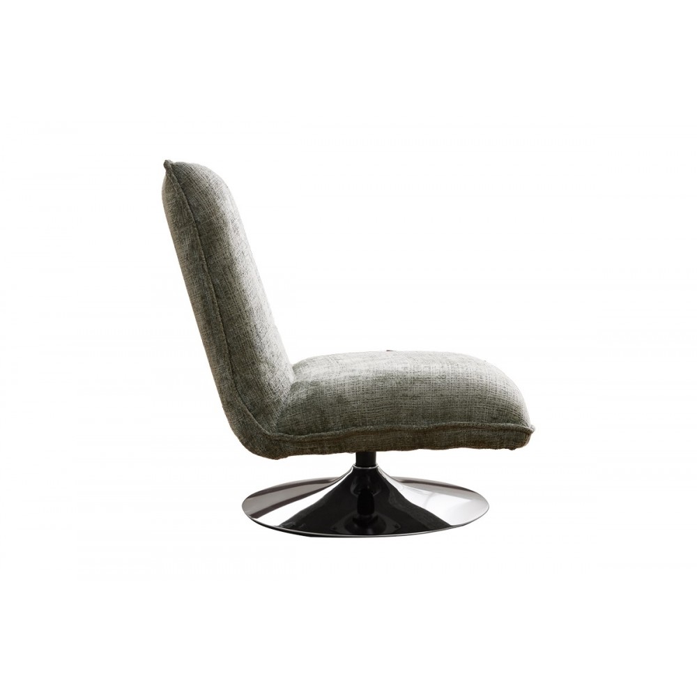 Καρέκλα "REMONA" από ύφασμα/μέταλλο σε πράσινο/χρωμίου χρώμα 63x80x80