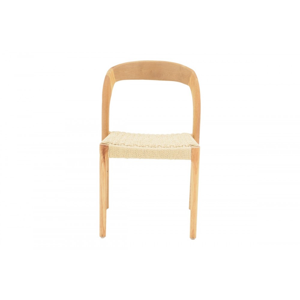 Καρέκλα "TAVRINE" σχοινί/rubberwood σε φυσικό χρώμα 47x59x78