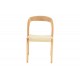 Καρέκλα "TAVRINE" σχοινί/rubberwood σε φυσικό χρώμα 47x59x78