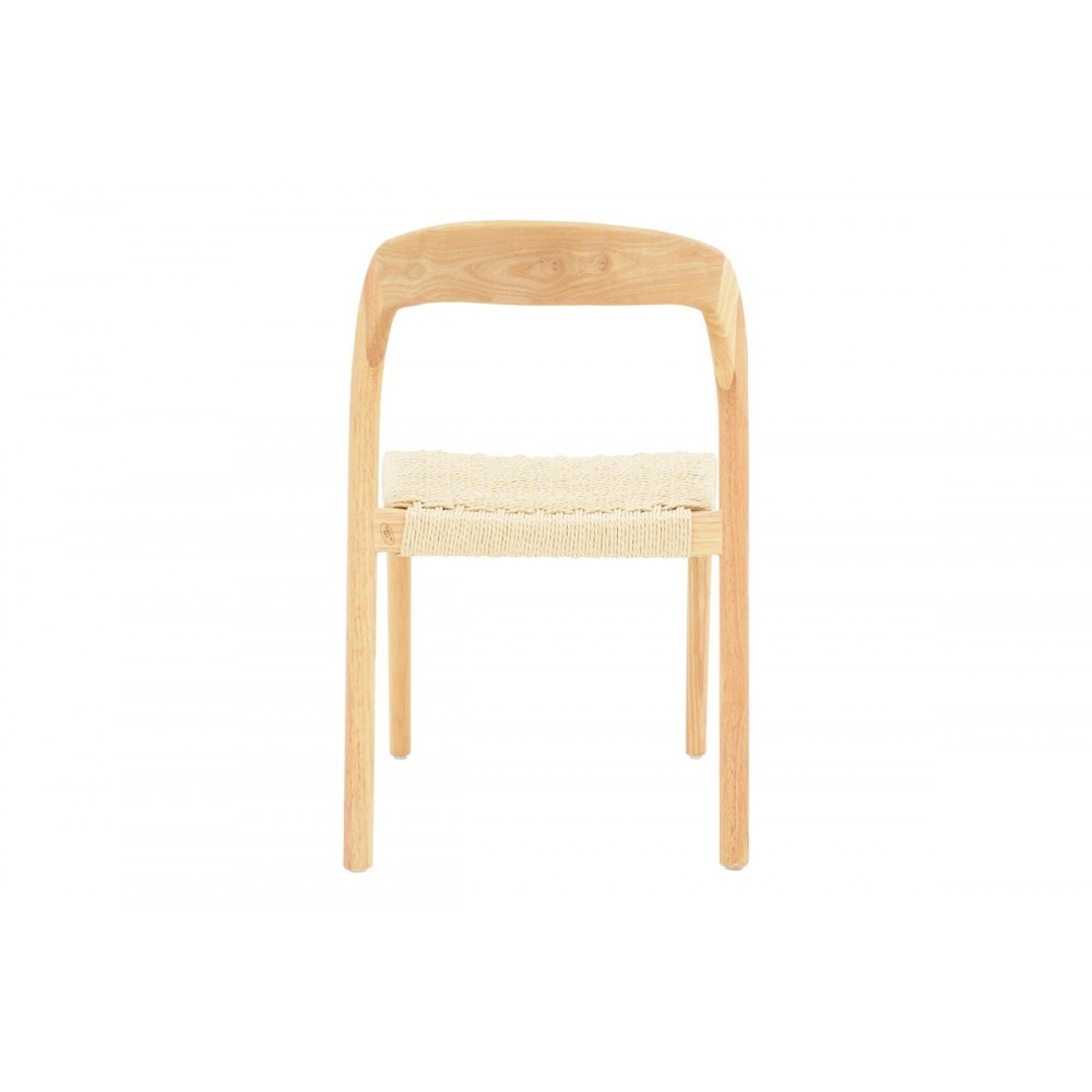 Καρέκλα "TAVRINE" σχοινί/rubberwood σε φυσικό χρώμα 47x59x78
